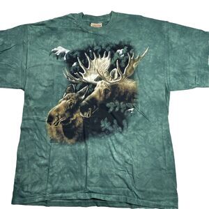 The Mountain Shirt Mens XL Moose Wild Life  Tie Dye 1999 Outdoor Nature Tee